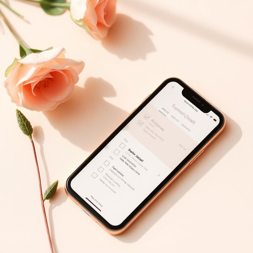 Phone showing the launch checklist on a mobile screen